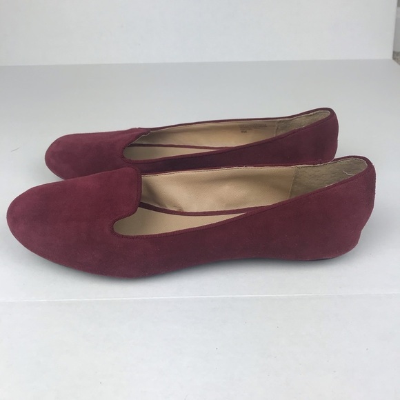 Splendid Burgundy Faux Suede Flats Size 9M - Picture 3 of 6
